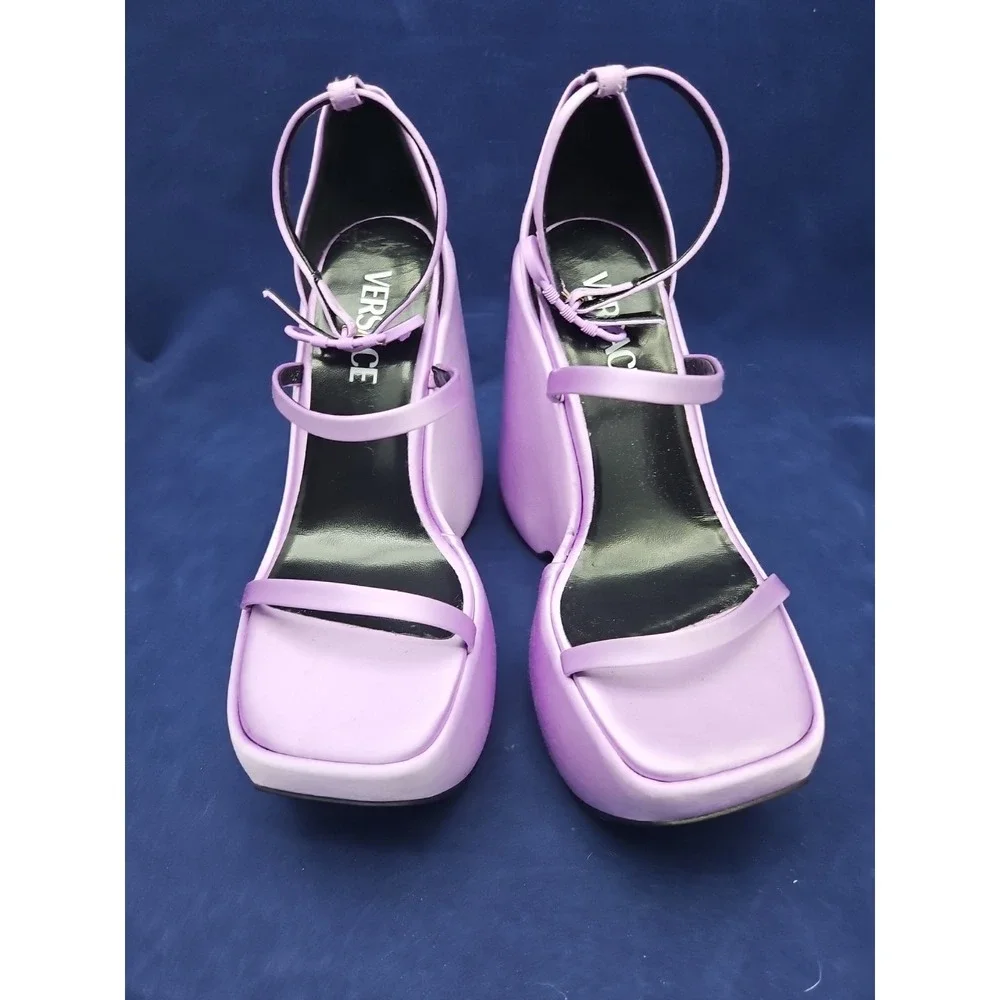 Versace Platform Sandals Shoes Nashville Summer Nights Sz 7  Lilac Purple Heels